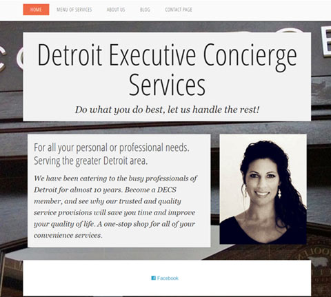 Concierge webpage